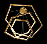 Luxury Acrylic Chandelier 31" Wide Gold LED Multi- Light Pendant