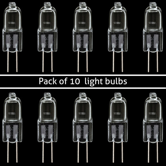 (10 Pack) G4 Halogen Bulbs – 20W, 110V, Dimmable, 2700K Warm White