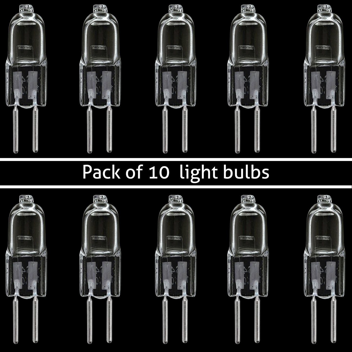 (10 Pack) G5.3 Halogen Bulbs – 20W, 110V, Dimmable, 2700K Warm White