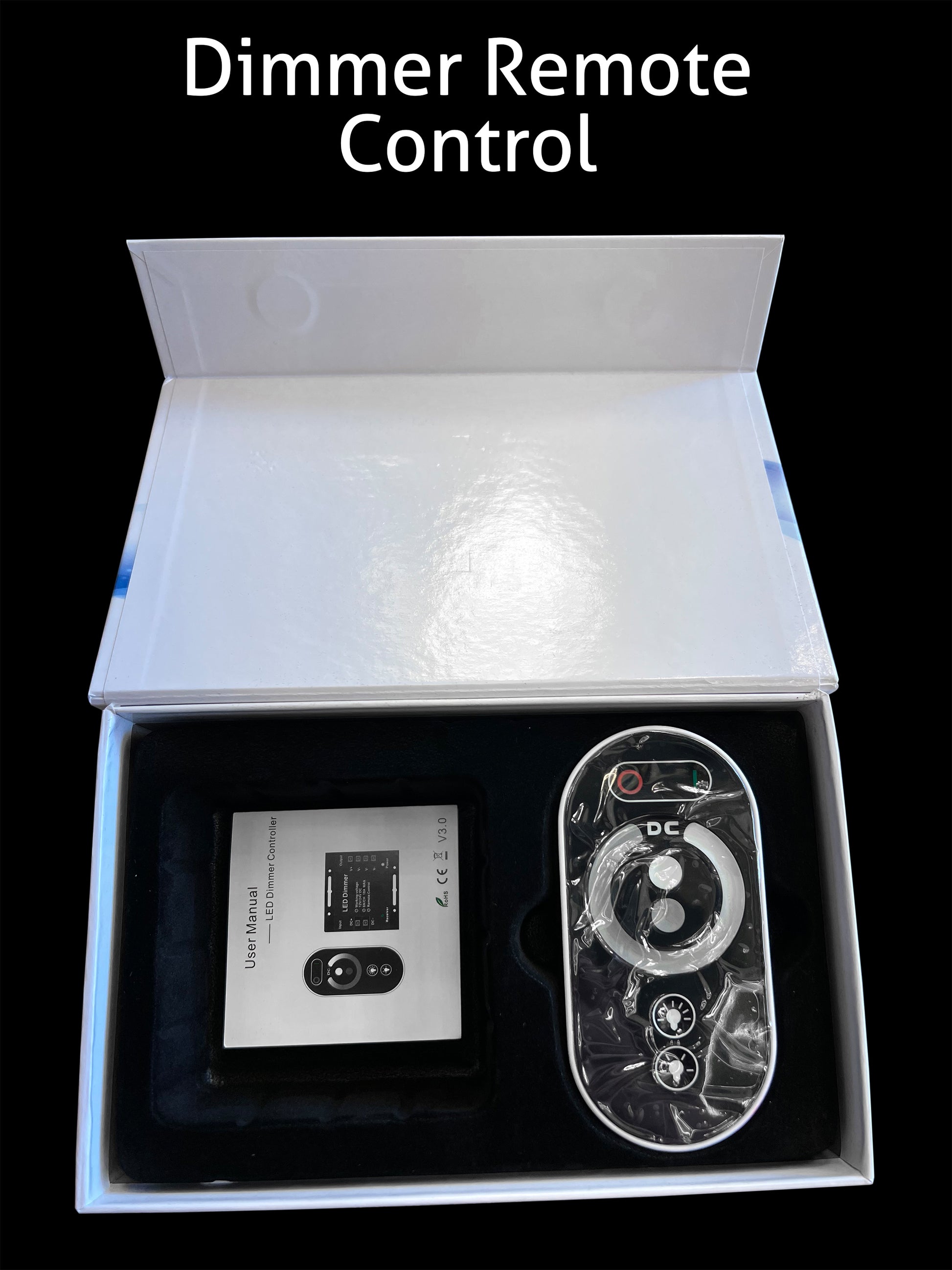Remote control for Chrome LED chandelier with dimming function