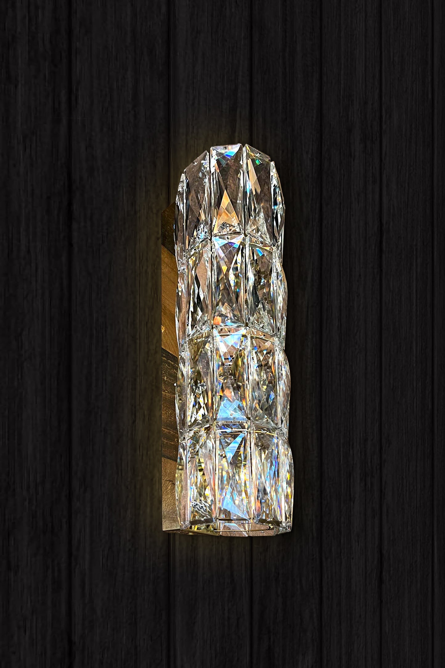 Slim crystal wall light vertical shot