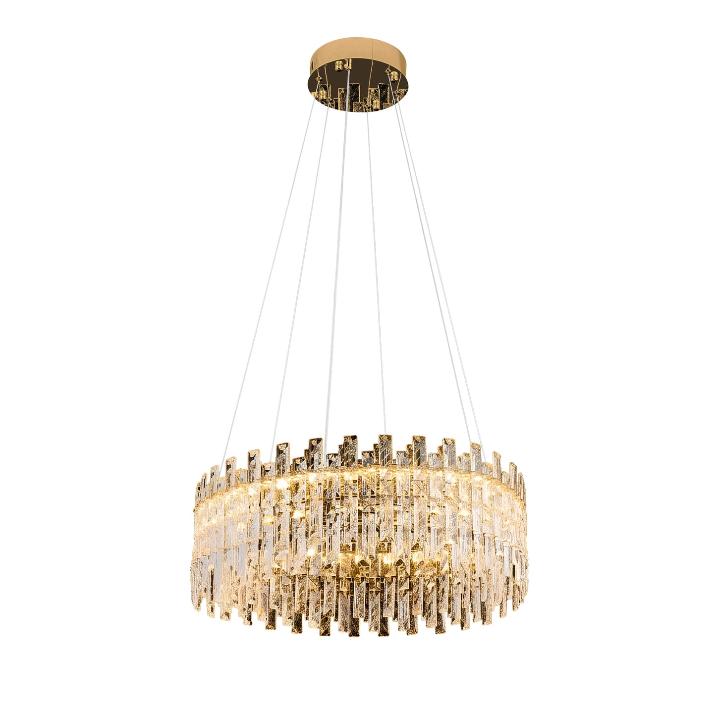 Modern Crystal LED Gold Round chandelier