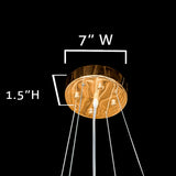 Modern Gold LED Chandelier 31″ Ceiling Pendant Light