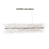 Chrome starburst linear chandelier