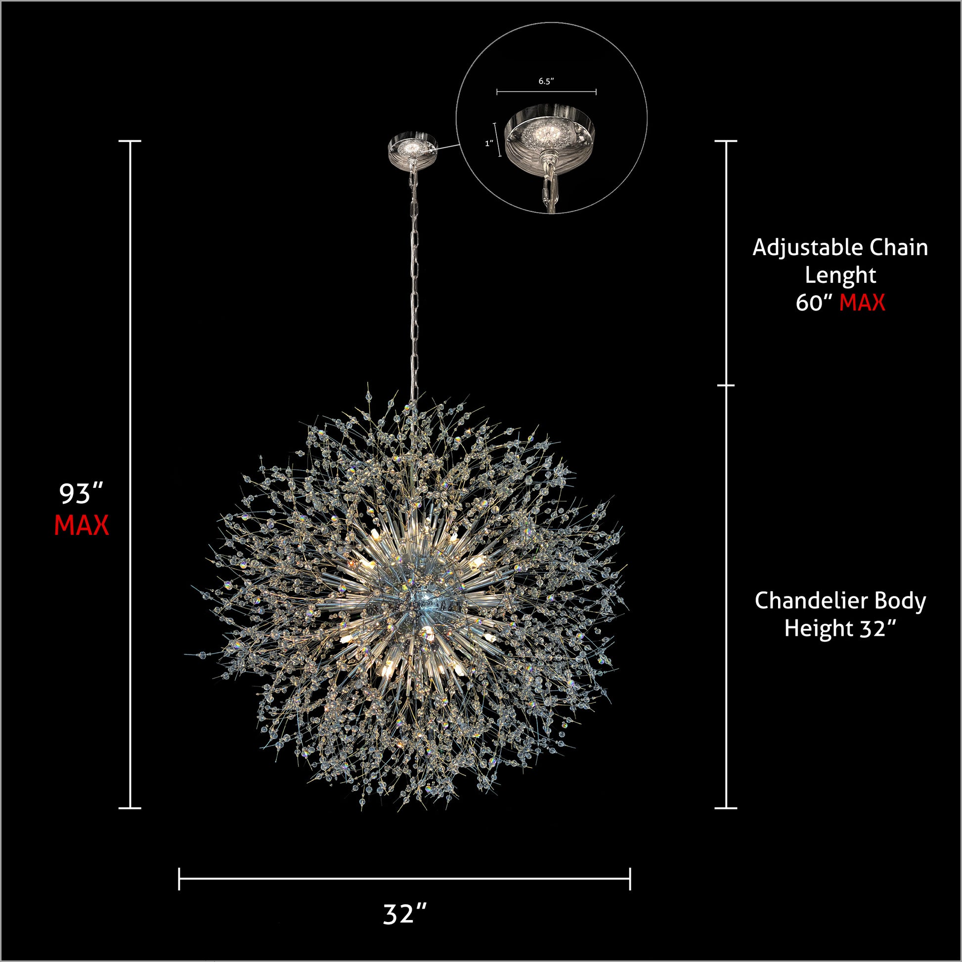 modern crystal chandelier diagram of 32 inch 