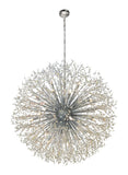 Dimmable starburst crystal chandelier with chrome finish