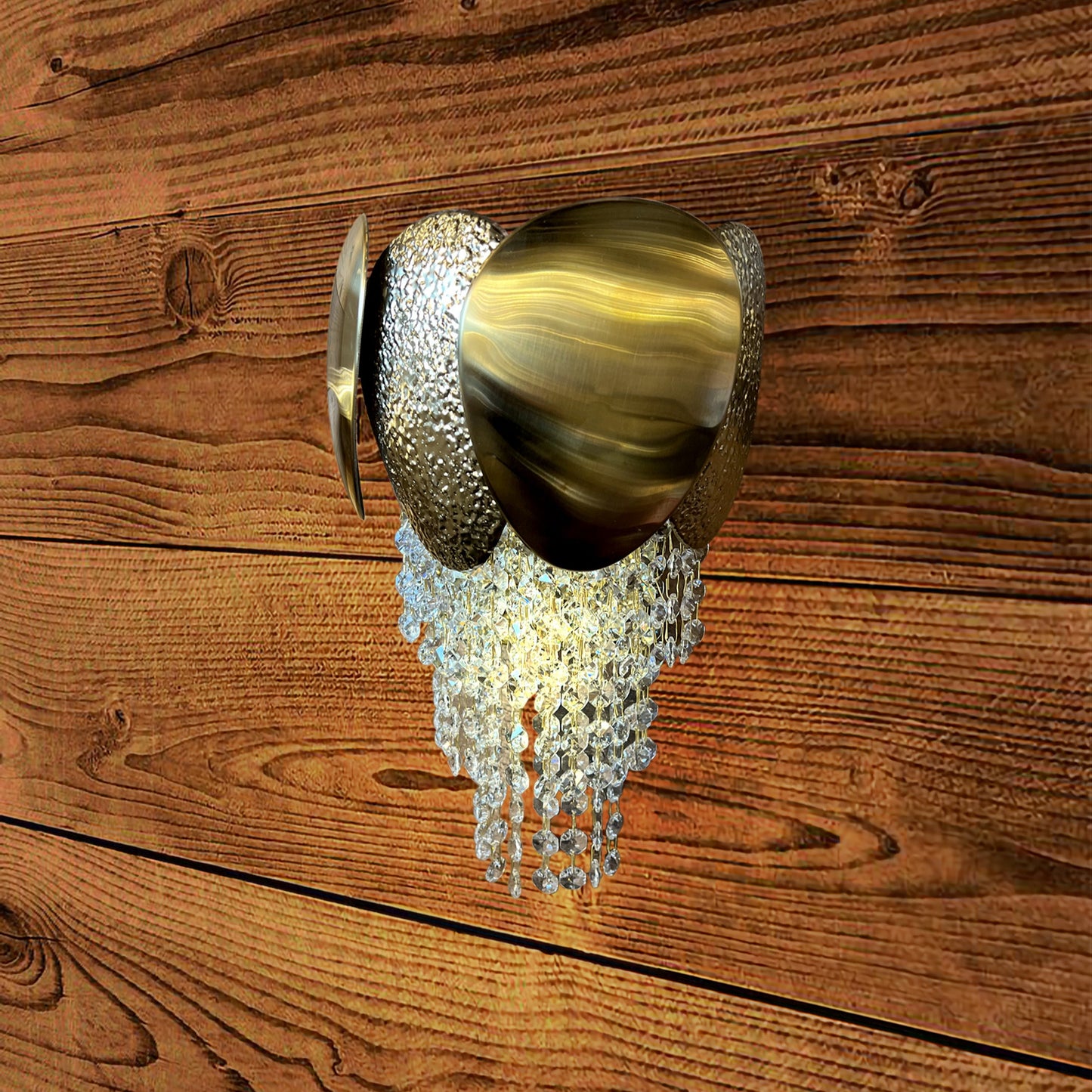 Luxury Gold Crystal LED Wall Sconce