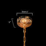 Polished gold ceiling canopy detail of starburst crystal chandelier