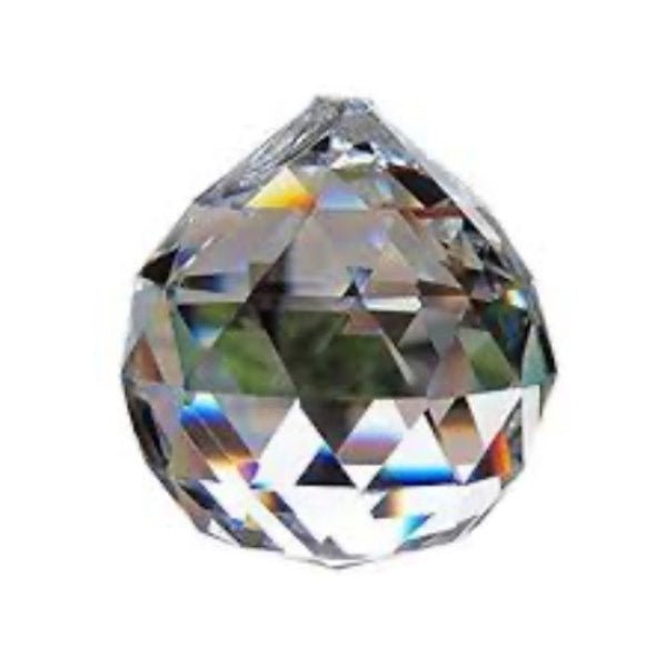 10-Pack 40mm Crystal Ball Prisms with Brass Clips – High-Quality Chandelier Replacement