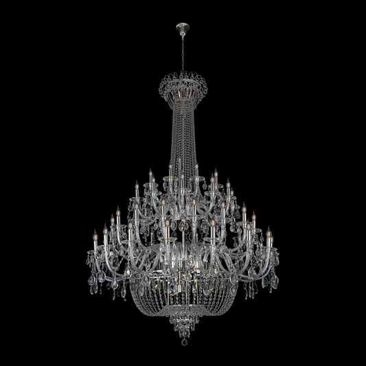 Chrome Empire Crystal Chandelier Grand Traditional Statement 56"