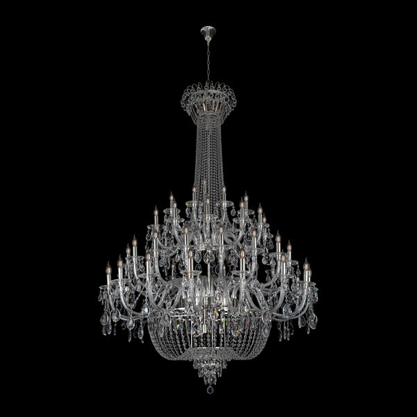 Chrome Empire Crystal Chandelier Grand Traditional Statement 56"