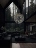  Modern crystal pendant chandelier with chrome finish