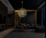 Modern gold crystal pendant chandelier for living room 