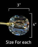 Chandelier 43" Wide 18- Lights Brass Clear Crystal