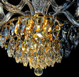 Vintage Crystal Chandelier Gold Pendant Chandelier 10- Lights