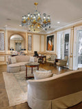 Vintage Crystal Chandelier Gold Pendant Chandelier 19- Lights