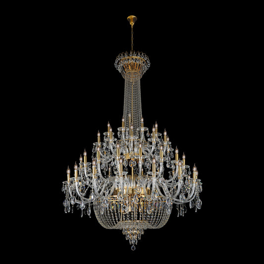 Gold Empire Crystal Chandelier Grand Traditional Statement 56"