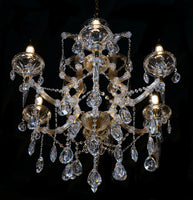 Maria Theresa Chandelier  26" W Gold Crystal Chandelier