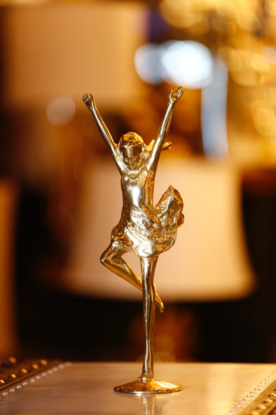 Handmade Bronze Ballerina Statue Brass Sculpture Vintage Art