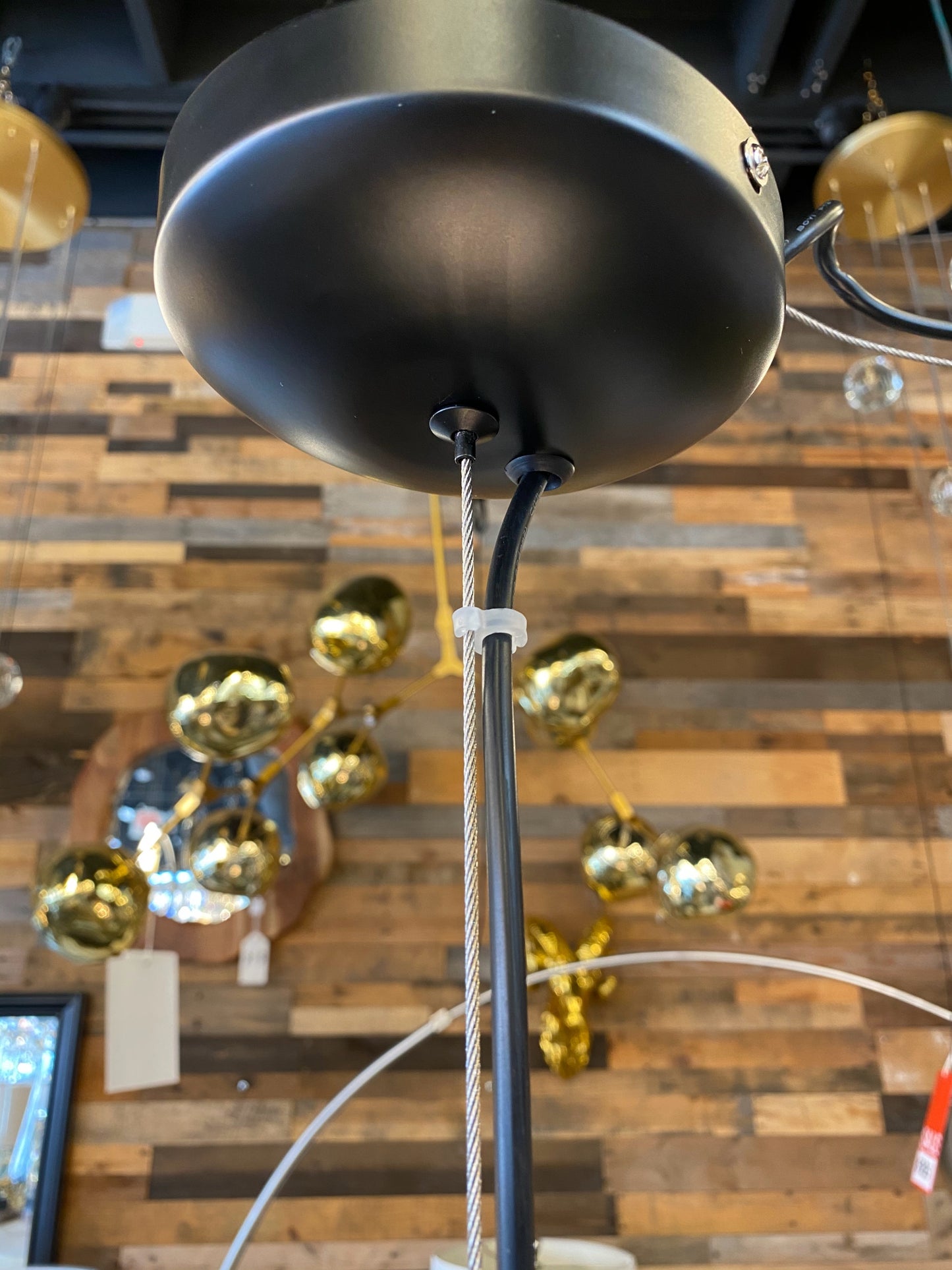 Modern Starburst Crystal Chandelier 32″ Black Dimmable Light