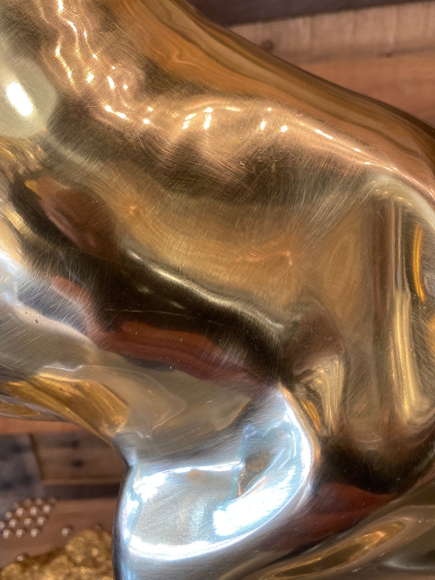 Luxury Solid Brass Rearing Horse Statue – Handmade Gold Decorative Sculpture for Home or Office