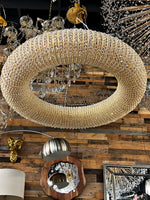 Crystal Chandelier 32" Wide Clear Round Chandelier