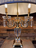 Crystal Brass Table Lamp 3-Light Brass Lamps