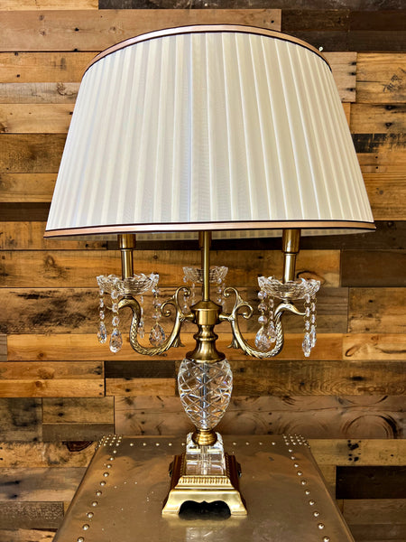 Crystal Brass Table Lamp 3-Light Brass Lamps – US.CHANDELIER
