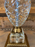 Crystal Brass Table Lamp 3-Light Brass Lamps