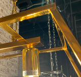 Linear Gold Chandelier 3-Light