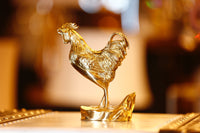 Handmade Bronze Hen Statue Brass Sculpture Vintage Art