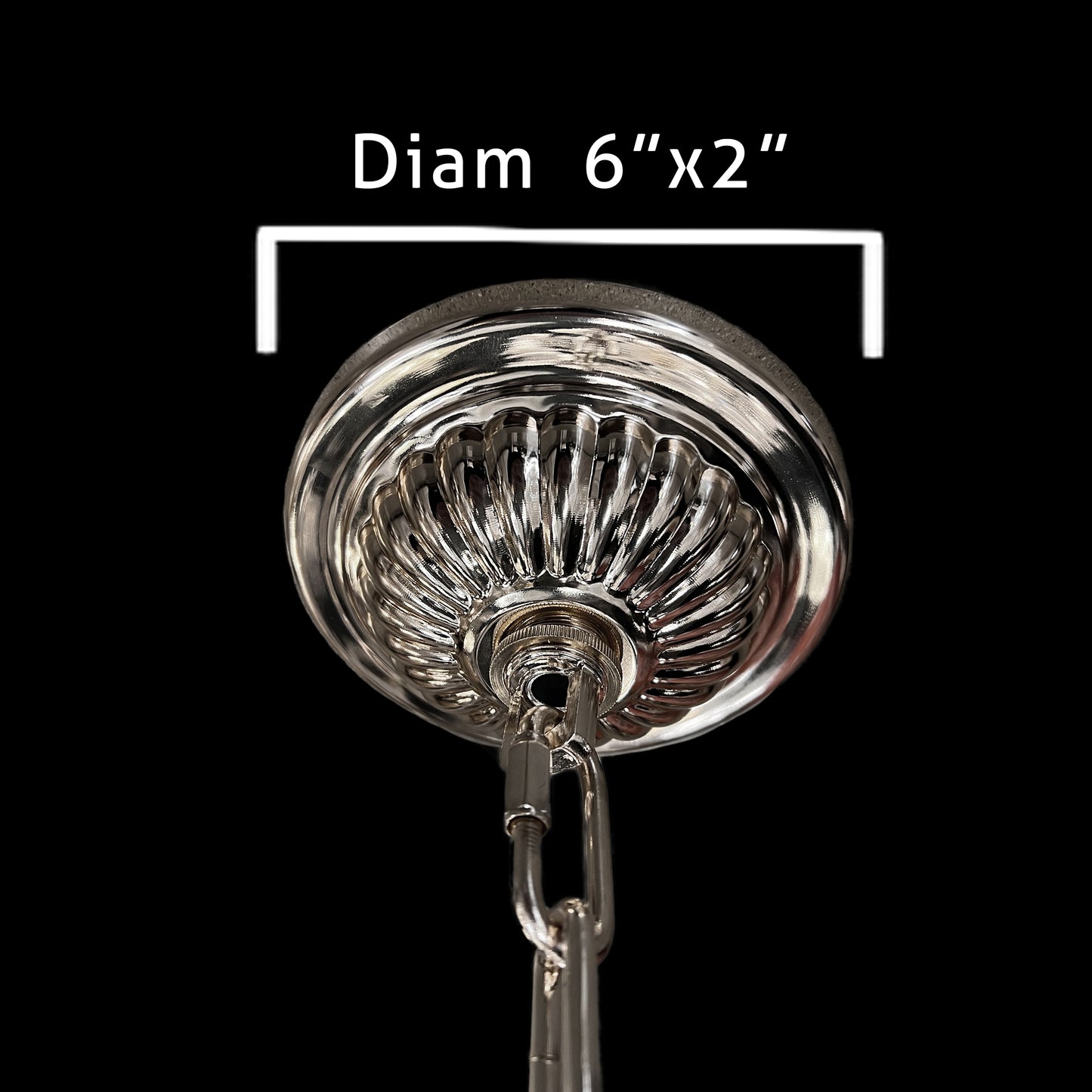 canopy dimension chrome 6 inch for chandelier 