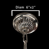 canopy dimension chrome 6 inch for chandelier 