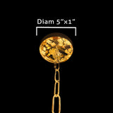 Gold Starburst Flush Mount Crystal Chandelier Modern Ceiling Light