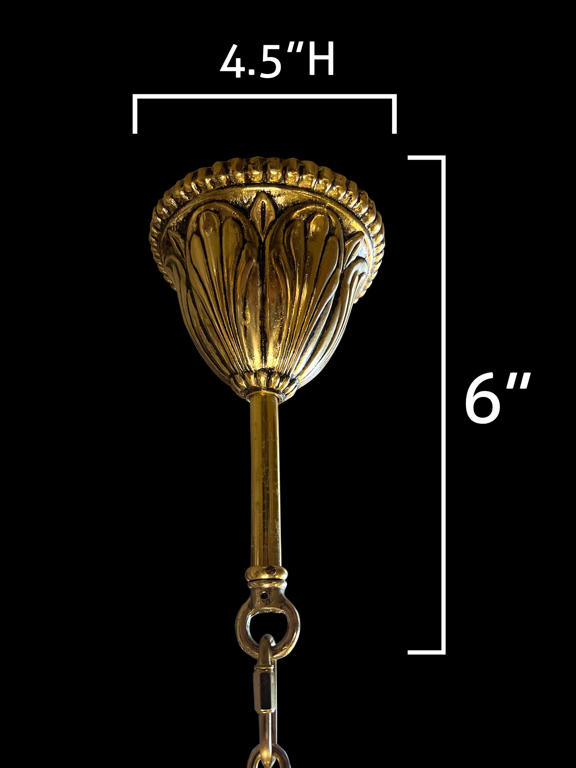 Italian chandelier canopy and adjustable chain dimensions