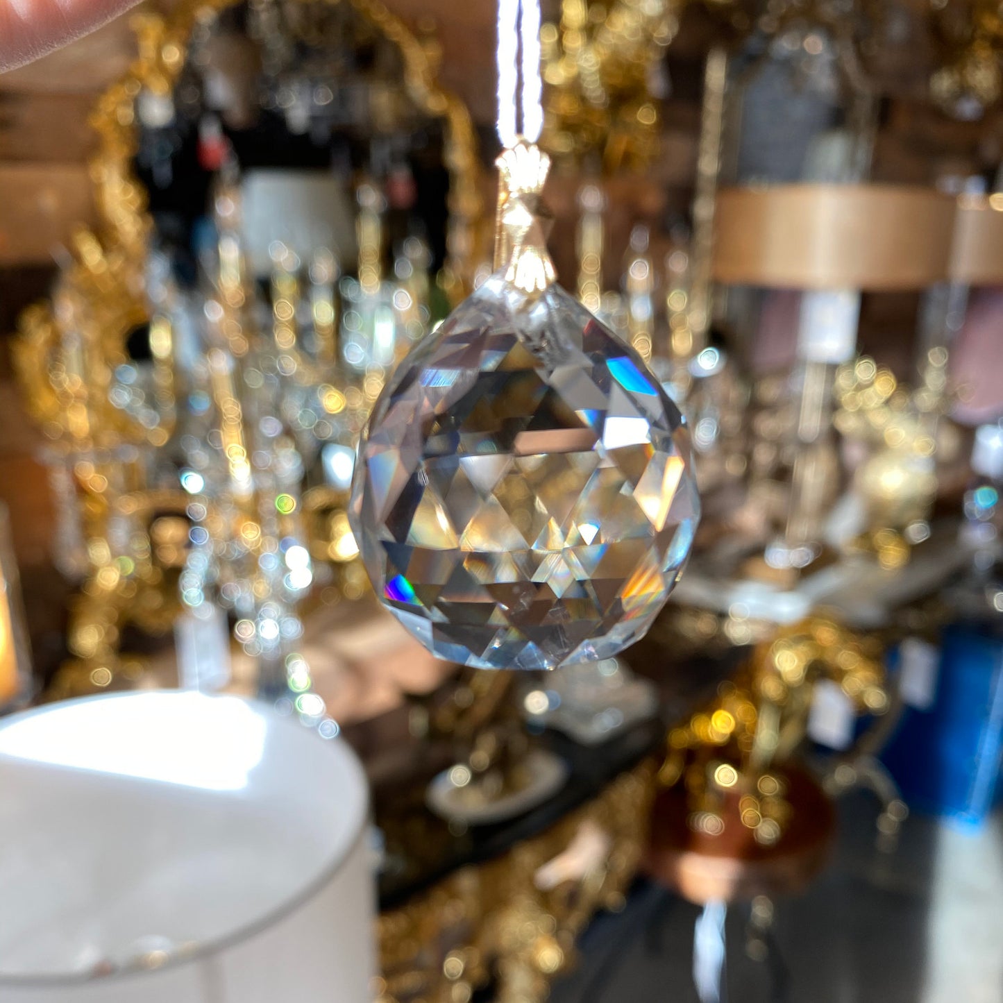 Crystal Ball, 30mm (1.18 Inch) - Pack of 10 with Brass Clips