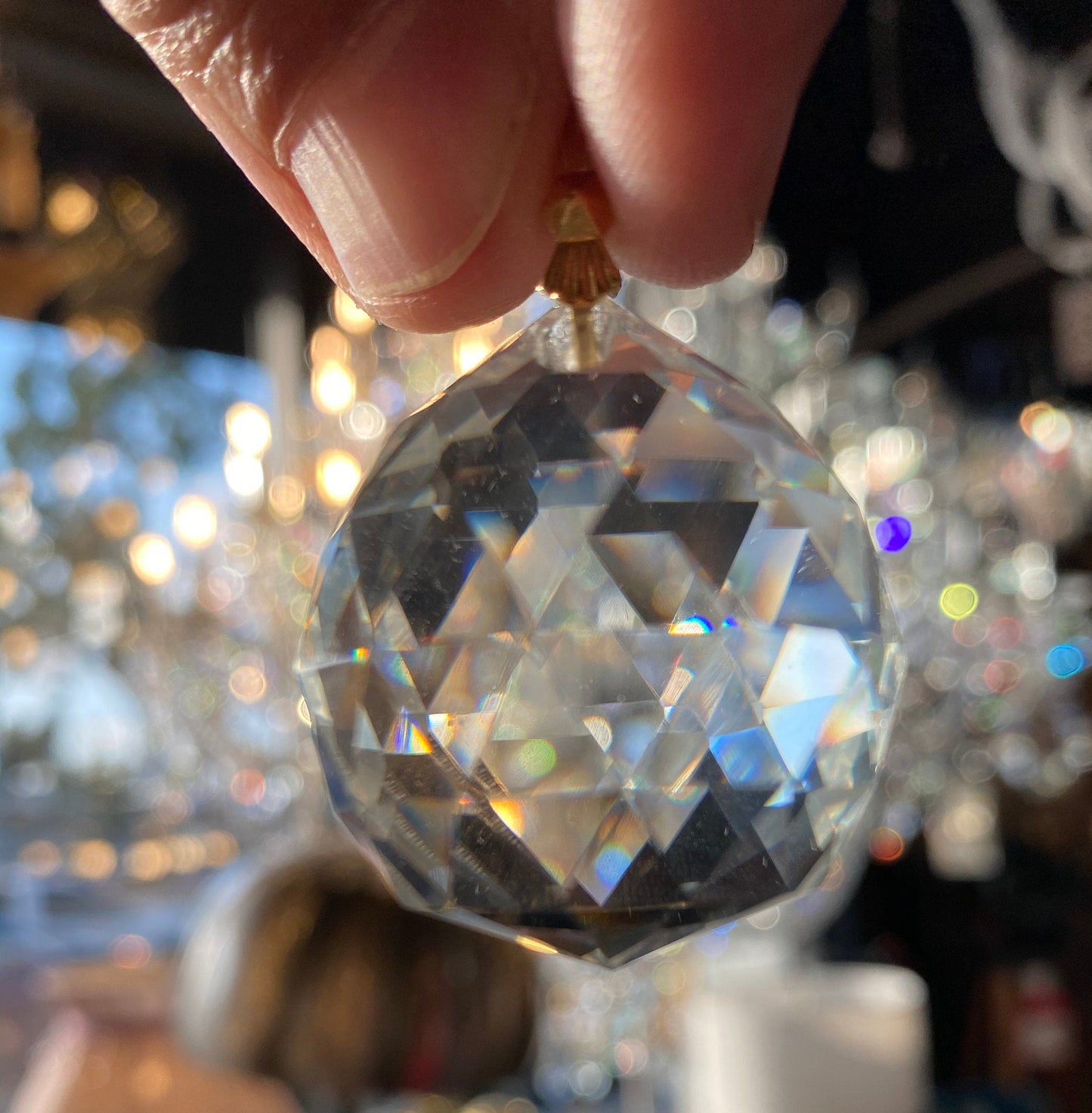 Crystal Ball, 30mm (1.18 Inch) - Pack of 10 with Brass Clips