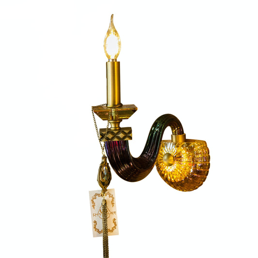 Handmade Italian Murano Glass Wall Sconce – Luxury Venetian Crystal Lighting
