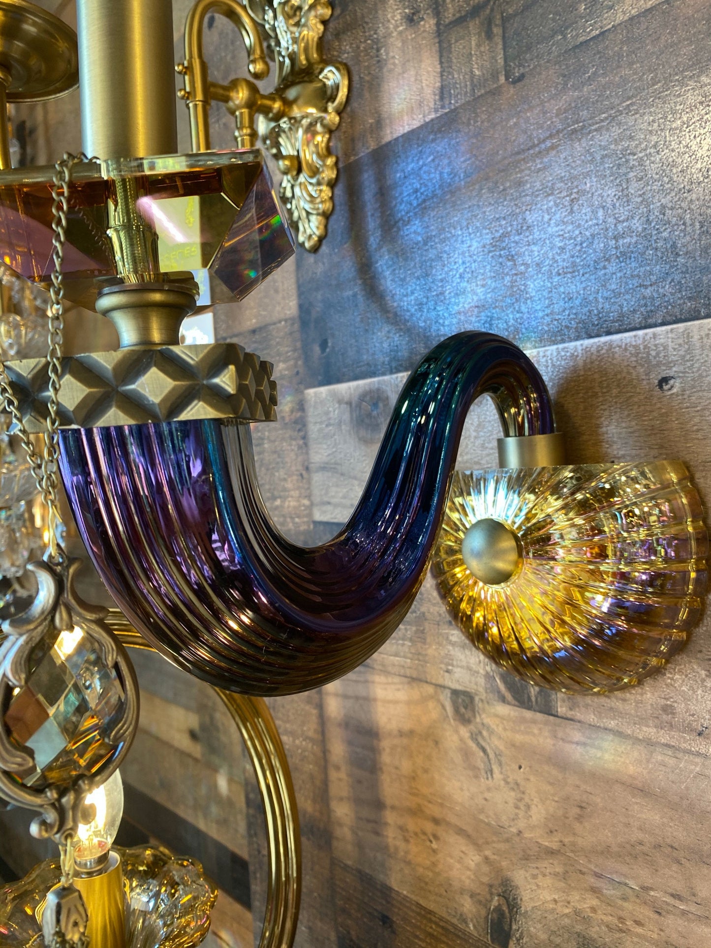 Handmade Italian Murano Glass Wall Sconce – Luxury Venetian Crystal Lighting