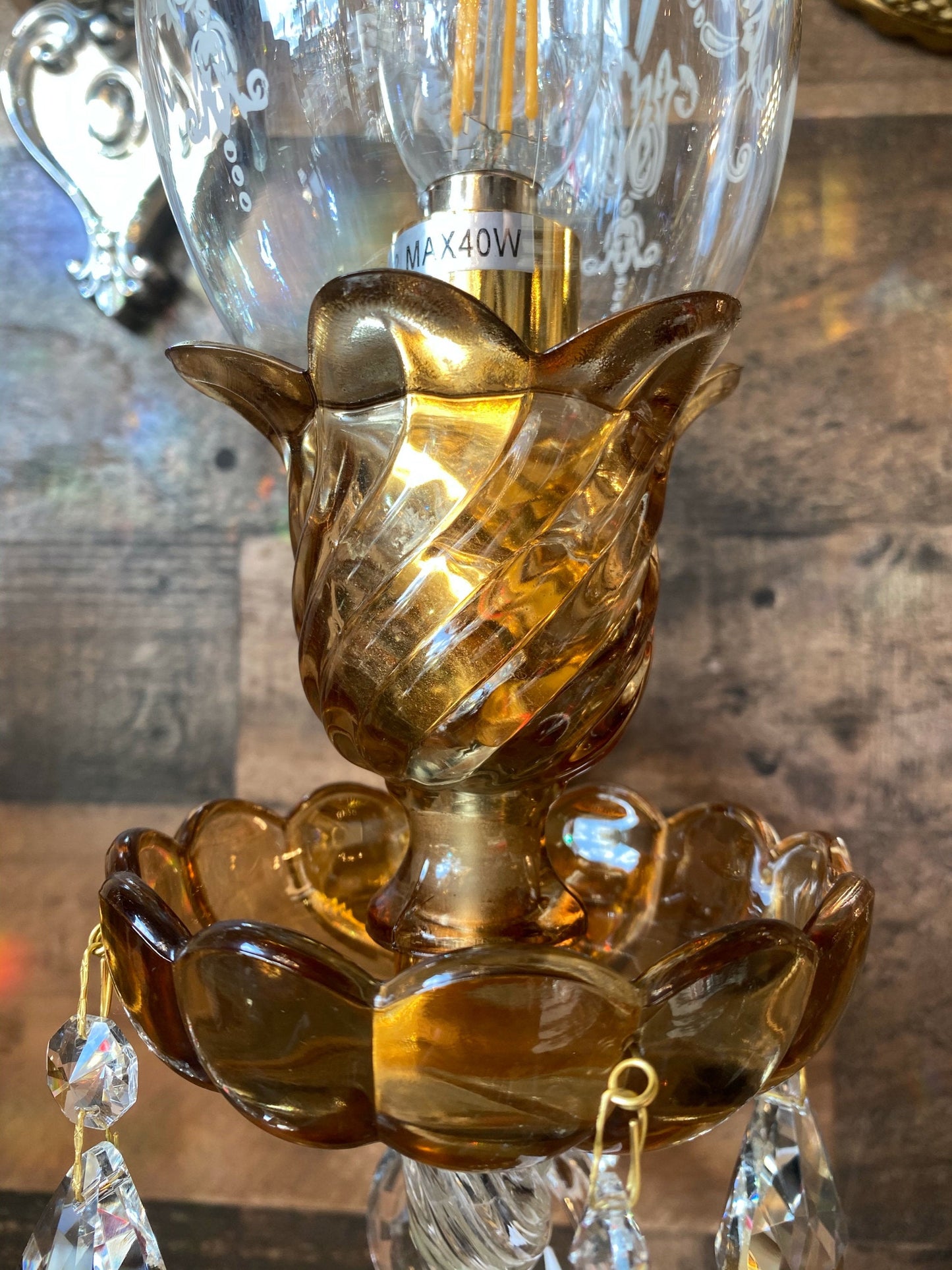 Handmade Italian Crystal and Glass Wall Sconce – Classic European Luxury Lighting