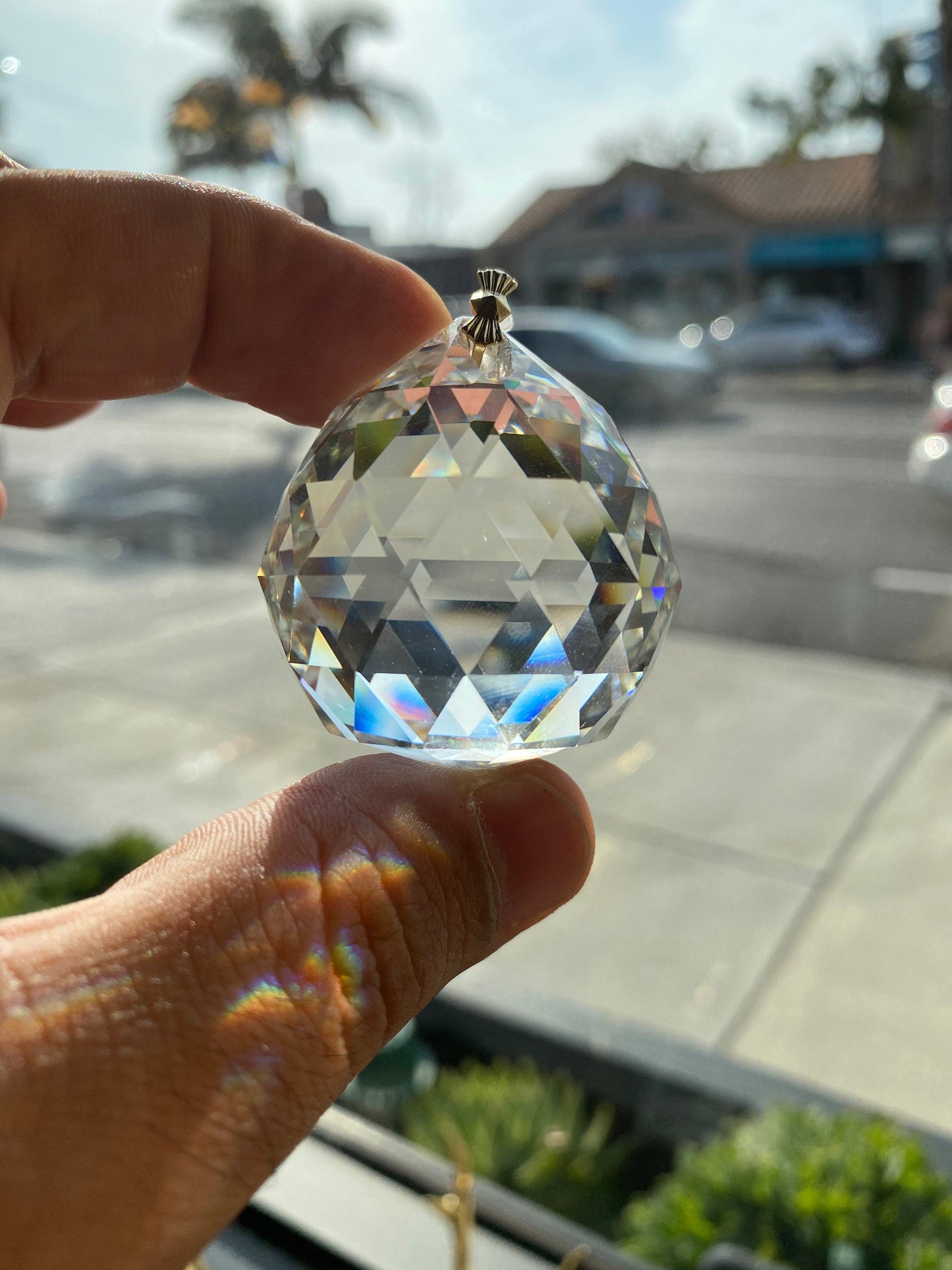 10-Pack 40mm Crystal Ball Prisms with Brass Clips – High-Quality Chandelier Replacement