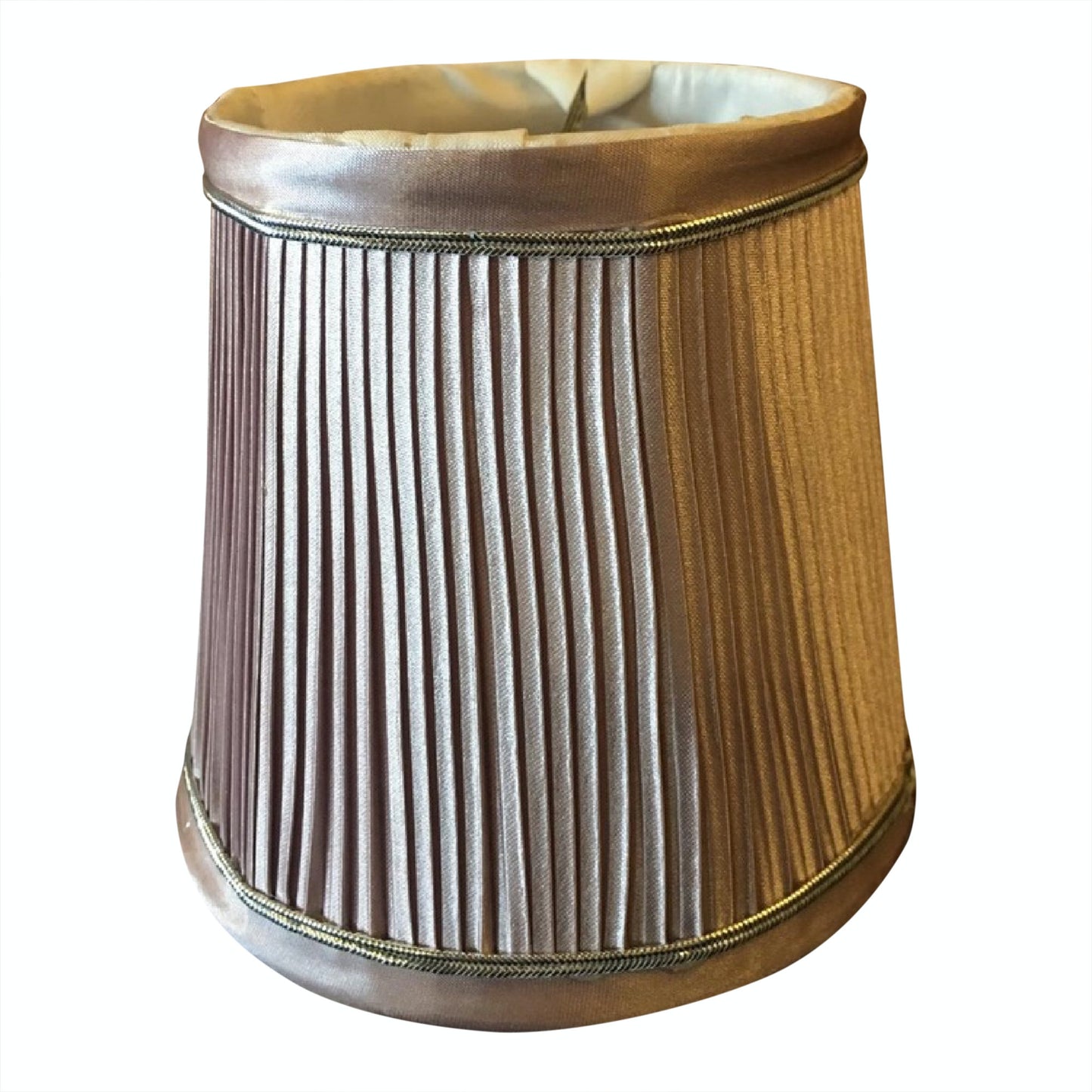 Handmade Pleated Satin Clip-On Lamp Shade,Elegant Small Shade for Chandeliers, Lamps