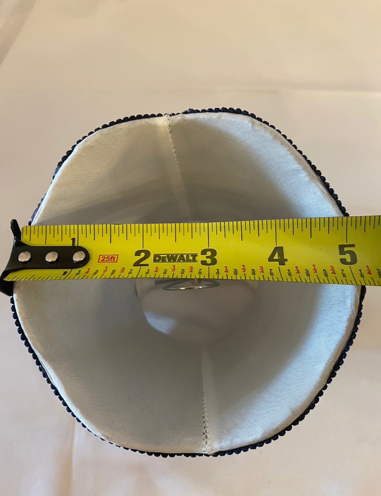 Handmade Navy Blue Fabric Clip-On Lamp Shade