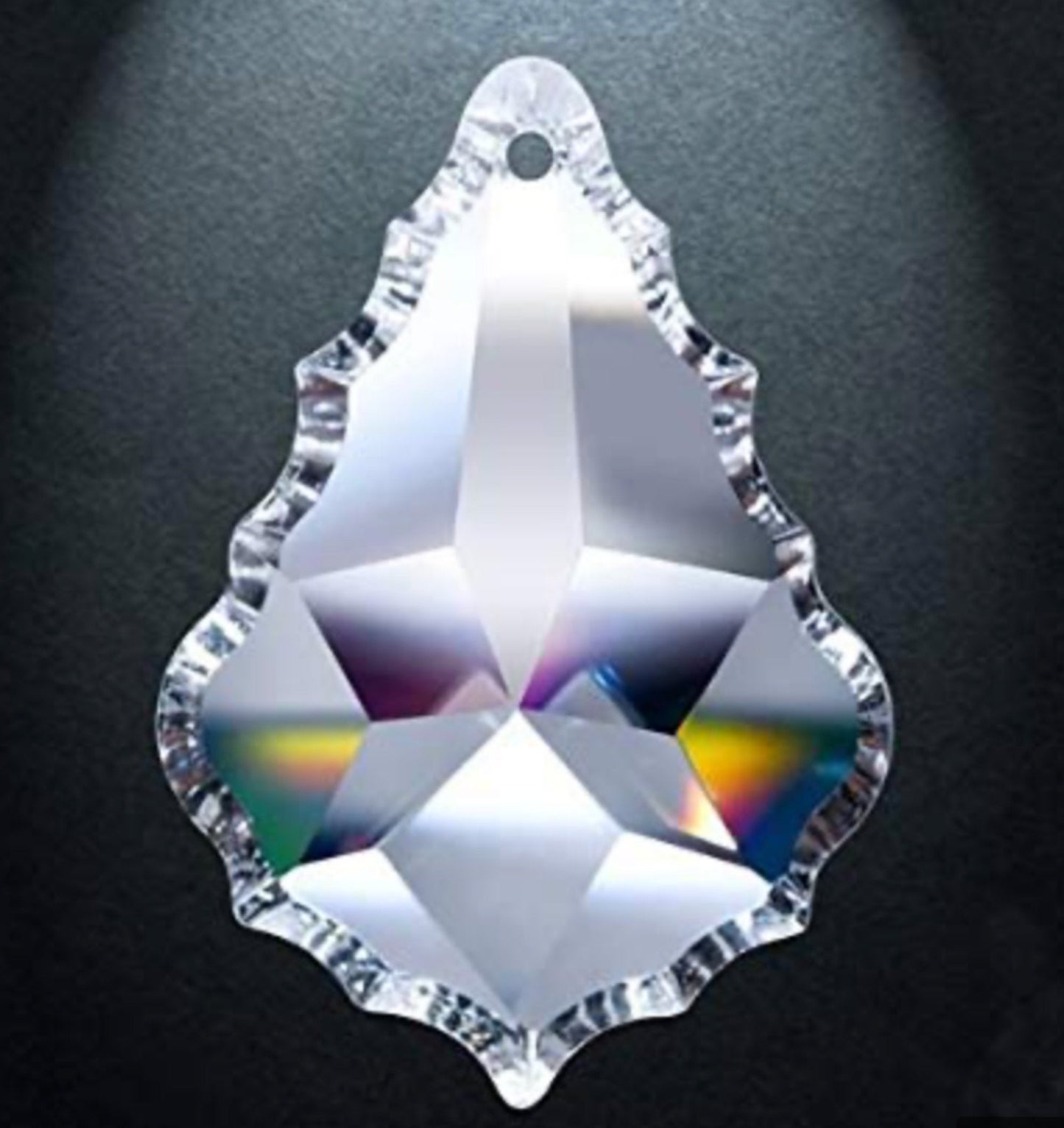 Crystal Leaf Pendant – 76mm (2.99 Inches) Precision-Cut Chandelier Crystal