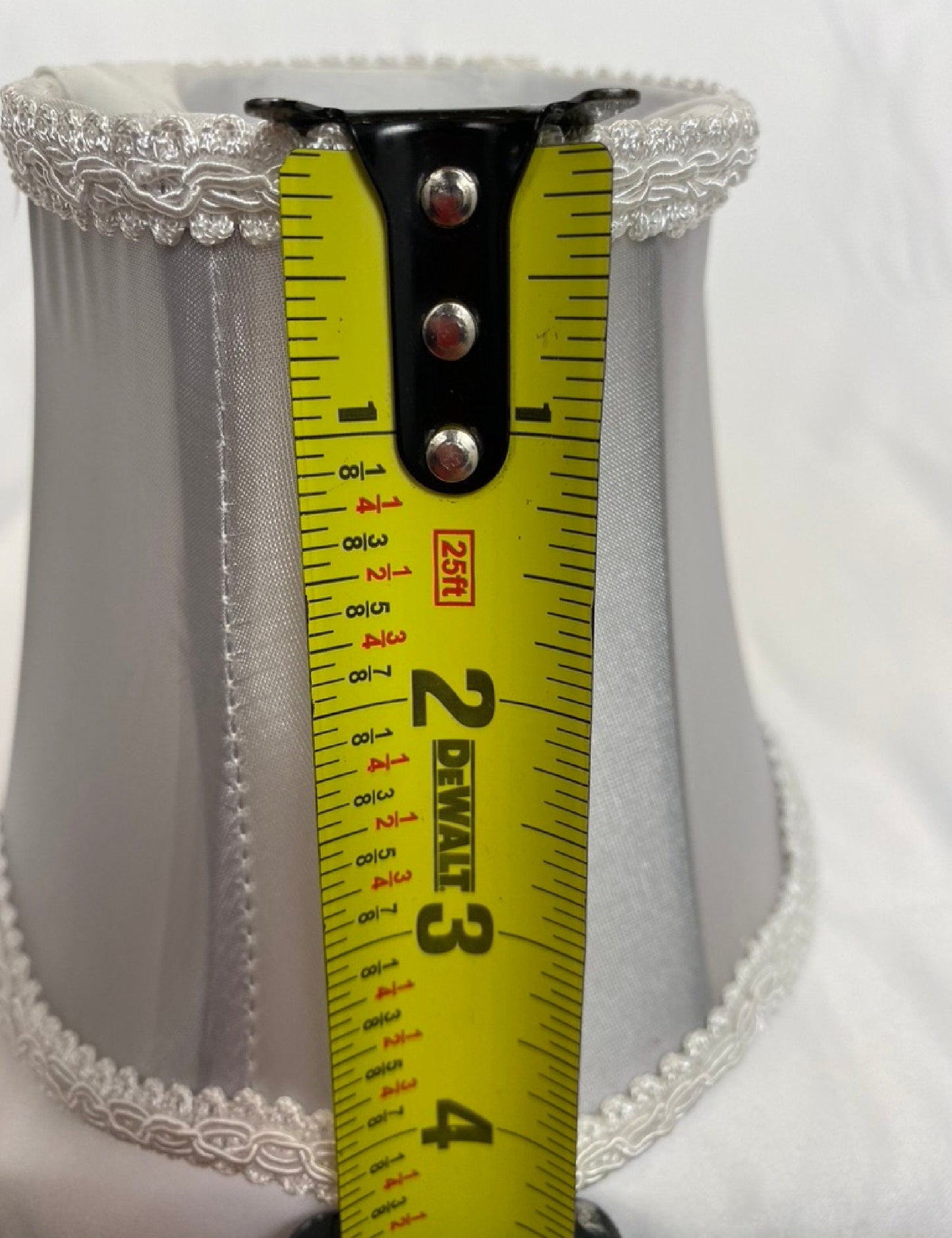 Handmade Light Gray Satin Clip-On Lamp Shade, Elegant Small Shade for Chandeliers Lamps