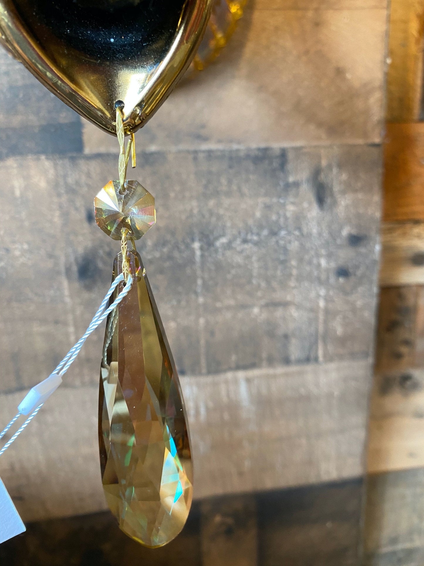 Modern & Classic Traditional Handmade Glass Wall Sconce with Smoky Crystal