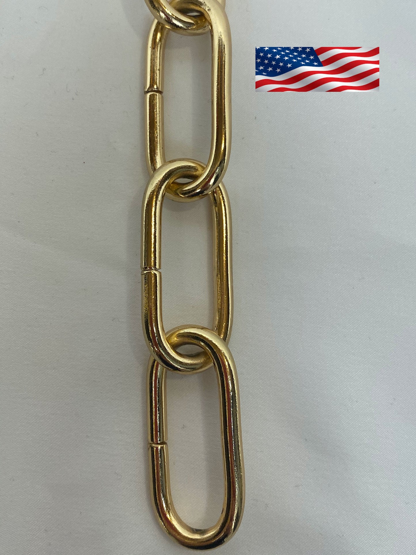 Heavy-Duty 3ft Gold Chandelier Chain – 4mm Iron Link Chain for Lighting & Home Décor