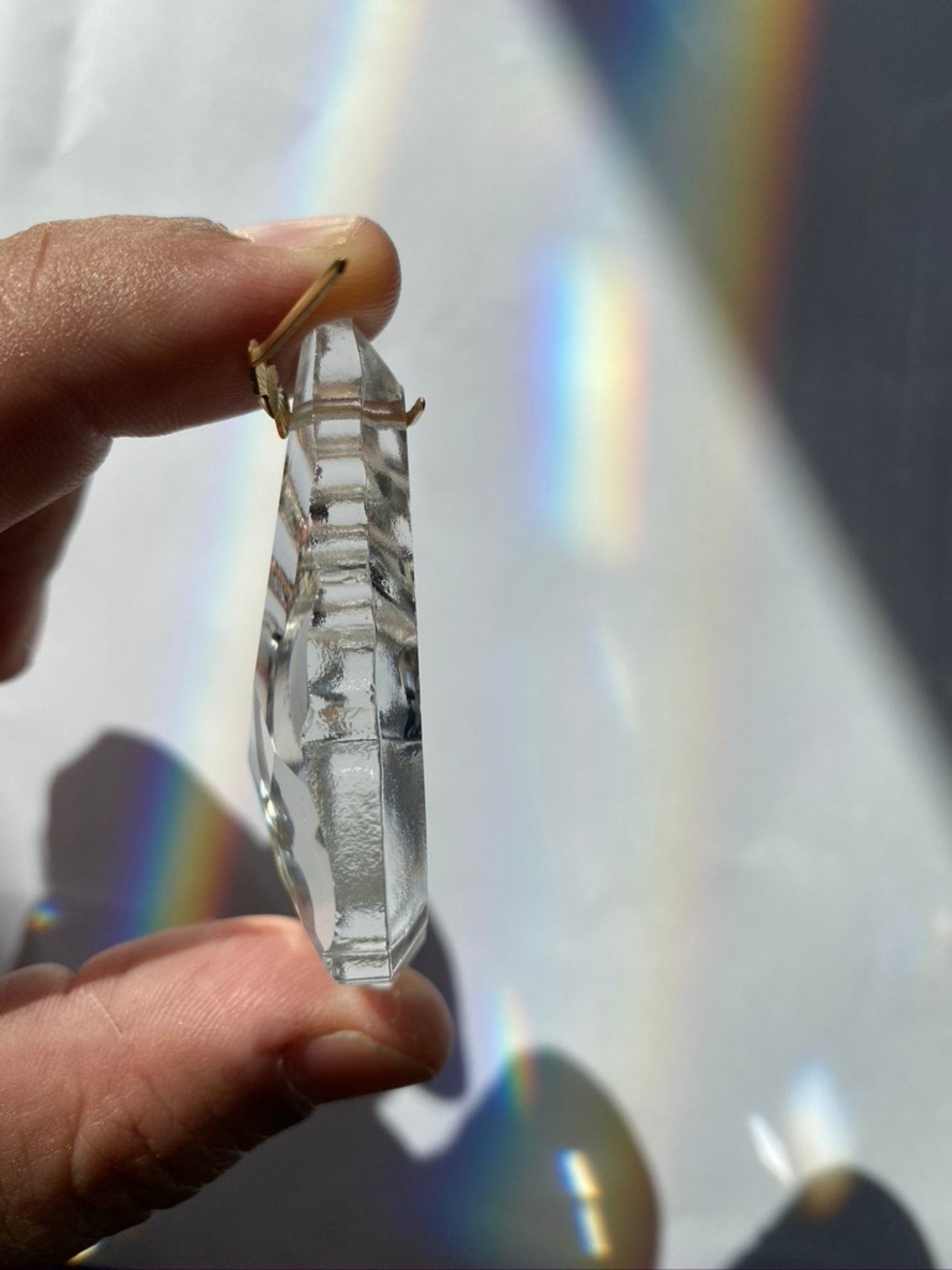 Crystal Leaf Pendant – 89mm (3.50 Inches) Precision-Cut Chandelier Crystal