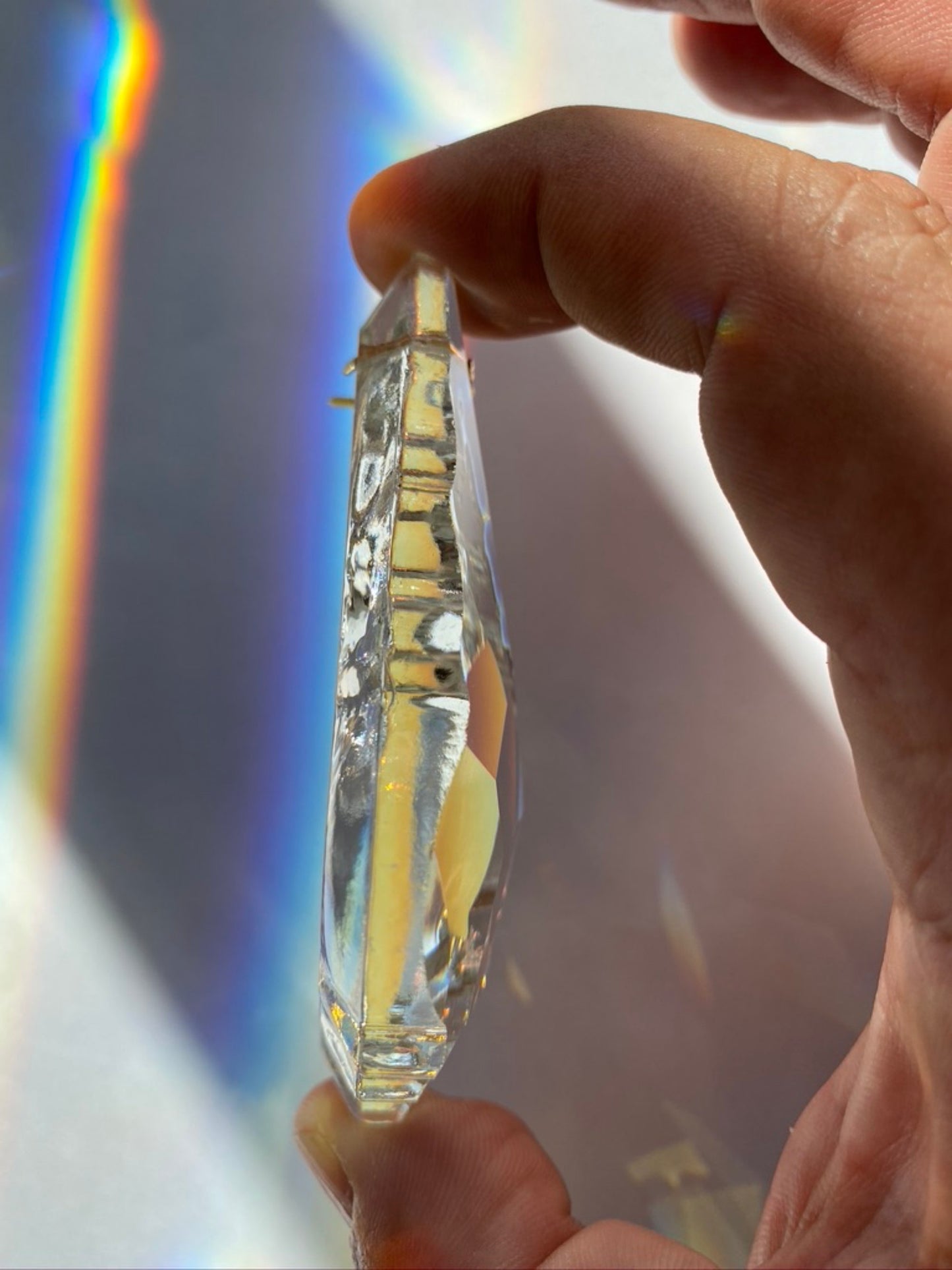 Crystal Leaf, 63mm (2.49Inch) - Premium Faceted Full-Lead Crystal