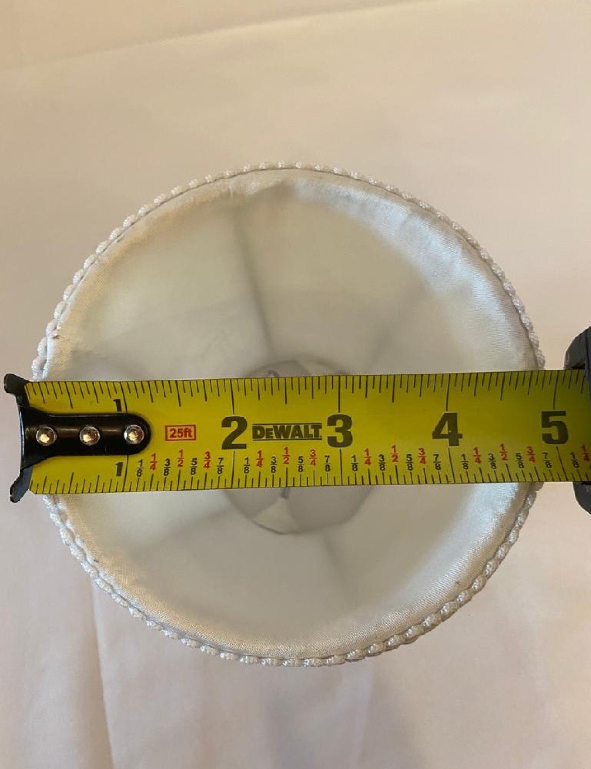 Bottom diameter measurement of fabric lamp shade